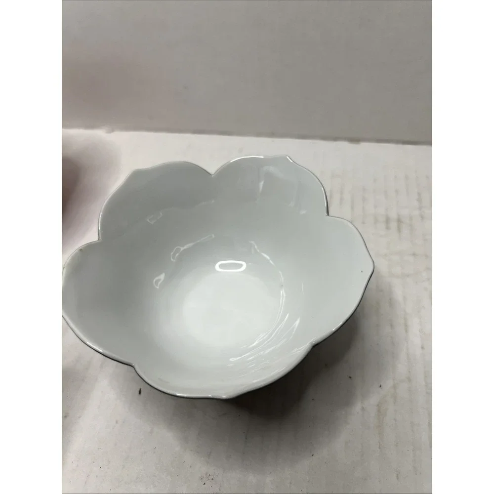 Vintage - LOTUS FLOWER MCM - Rice & Condiment Bowls - SET OF 3 Red White Black